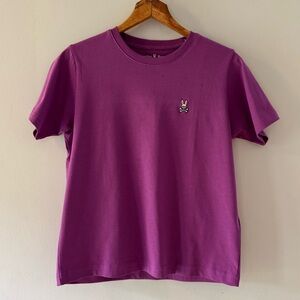 NWT Psycho Bunny KIDS UNISEX Classic Crew Neck Tee T Shirt, Very Violet, 10-12 M